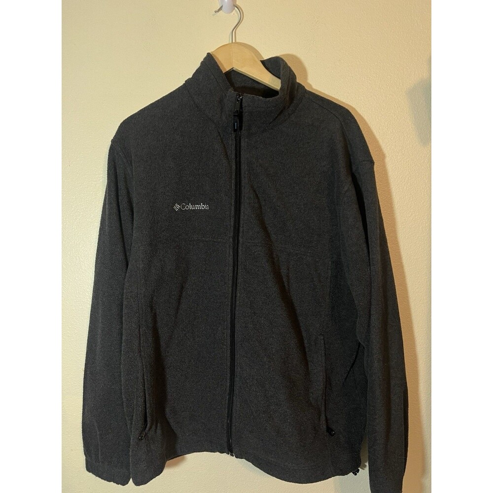 Columbia Men's Full Zip Fleece Jacket - gray - Size Large